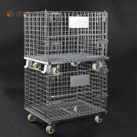 Cage à palettes métallique pliable galvanisée robuste pour entrepôt HM