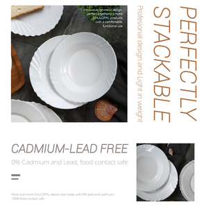 Vaisselle de cuisine Shulopal Vajillas Vintage verre trempé Dessert pâtes <span class=keywords><strong>Pizza</strong></span> assiette 8 pouces <span class=keywords><strong>opale</strong></span> verrerie assiette - Product Image 5