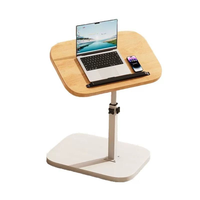 Table d'ordinateur pliable à hauteur réglable, table portable en bois pour ordinateur portable, petite table d'appoint pour canapé, table de chevet, mini bureau d'ordinateur