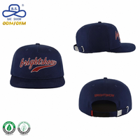 Gorras de Béisbol Snapback de Estilo Hiphop Azul Marino con Logotipo Brightshow Bordado Personalizado en Tela Premium para Uso Casual en la Calle