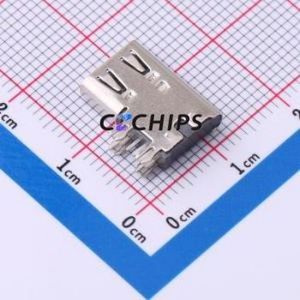 TYPE-C 6P CC USB Connector Through hole Component (THT) Connector Type-C USB 3.1 Female Side Insert - Product Image 2