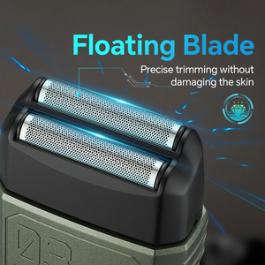 เครื่องโกนหนวดแบบใบมีดคู่แบบชาร์จไฟได้ พร้อมจอ LED กันน้ำ ใช้ได้ทั้งที่บ้านและใบหน้า - Product Image 4