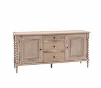 Buffet mural moderne en bois massif modulaire à sept tiroirs, style vieilli, pour chambre à coucher