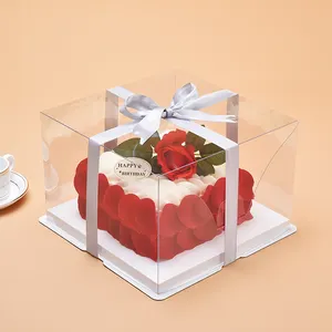 8 इंच लक्जरी शादी के केक बॉक्स कस्टम हस्तनिर्मित जन्मदिन का केक बॉक्स
