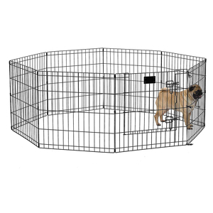 Zunhua Meihua Bolígrafo de ejercicio para perros moderno de 8 paneles, jaula de valla portátil de hierro de acero para perros con cerradura para uso en interiores y exteriores, gatos y animales - Product Image 1