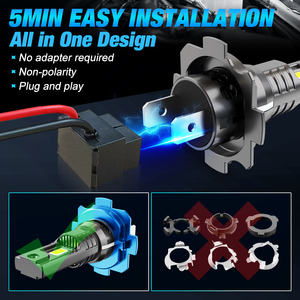 XSTORM Plug And Play fari a Led <span class=keywords><strong>anabbaglianti</strong></span> <span class=keywords><strong>H7</strong></span> auto 6500K luci bianche fari a Led lampadine 70W - Product Image 6
