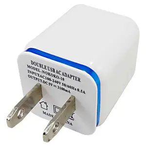 US Travel Dual Port AC USB Home Wall Charger Adapter for iPhone Samsung Galaxy LG