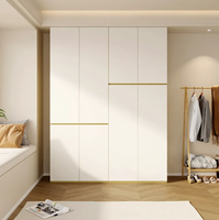 Armoire moderne de luxe à 2 portes coulissantes, cadre personnalisé, panneaux numérotés anti-rayures, emballage inclus
