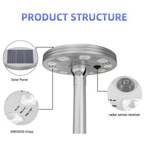 Farola Solar LED con Panel Solar Integrado de 160W, Luces Solares UFO, IP65 Impermeable, para Uso en Carreteras, con Sensor y Batería LiFePO4 - Product Image 4