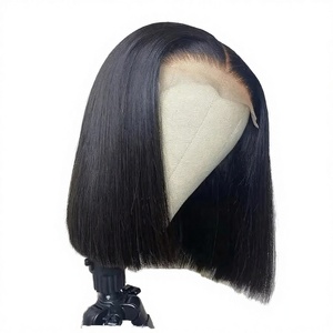 Black Straight <b>Bob</b> Remy Hair <b>Wigs</b> Pre Plucked Vietnamese hair 5x5 Closure for for 100% Human Hair - Product Image 3