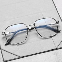 MS 91360 2024 nuevas gafas para hombre, gafas cuadradas clásicas de Metal, montura óptica, gafas antiluz azul, gafas de diseño de moda