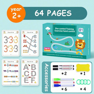 สมุดฝึกการควบคุมปากกาสำหรับเด็กอนุบาล แบบลบได้ ฝึกเขียน ฝึกสมาธิ แบบฝึกหัดพื้นฐานแสนสนุก - Product Image 2