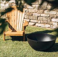 Brasero Hemisphere - Brasero en métal minimaliste pour balcon et terrasse, poêle décoratif d'intérieur/extérieur