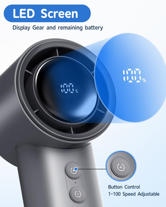 Ventilateur portatif longue durée, autonomie de la batterie de 1 à 3 heures, 5 modes de vitesse, ventilateur portatif rechargeable par USB pour le camping, les activités de plein air et l'été - Product Image 4