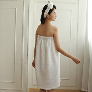 Bata de baño para <span class=keywords><strong>hombre</strong></span> y mujer, ropa de dormir de estilo Waffle, bata de baño, <span class=keywords><strong>pijama</strong></span> <span class=keywords><strong>corto</strong></span> para salón - Product Image 6