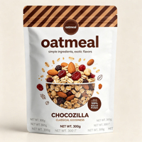 Sachet d'emballage personnalisé pour céréales mélangées, en aluminium, autoportant, avec fermeture éclair, pour céréales de petit-déjeuner