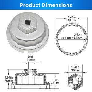 Cho Toyota Lexus RAV4 Camry Tundra Highlander Sienna Cruiser tacoma 2.5-5.7L động cơ lọc dầu cờ lê cap loại bỏ ổ cắm công cụ - Product Image 3