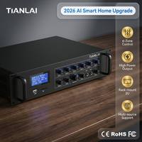Penguat Daya Tegangan Konstan Lima Zona L-2100 dengan Bluetooth USB FM untuk Sistem Pengumuman Publik 120W Seri Hub Rackmount