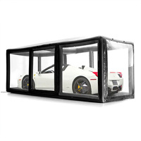Abri de voiture gonflable étanche et anti-poussière, tente de stockage extérieure pour voiture, tente d'exposition de voiture gonflable transparente