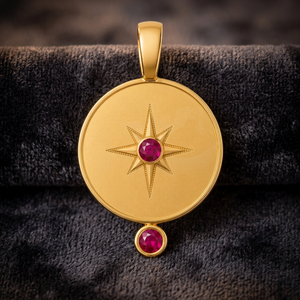 Collar con Colgante de Disco de Ágata Druzy Clásico Cristiano de Lujo, Chapado en Oro, para Mujer, Joyería de Latón Hecha a Mano, Diseño de Estrella, Regalo - Product Image 3