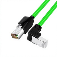 Kabel Jaringan Tembaga Bebas Oksigen Cat 6A Elbow High-Flex Drag Chain Shielded Gigabit Industrial Camera Office Router Patch Cord