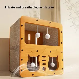 Прочный интегрированный кошачий домик, не линяет четыре сезона, вертикальная рама для скалолазания, прочная деревянная, устойчивая к царапинам игрушка для кошек, жизнь - Product Image 2