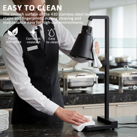 Chauffe-Plats Électrique Commercial sur Pied pour Buffet, Lampe Chauffante pour Maintien au Chaud des Aliments, Idéal pour Restaurants et Hôtels
