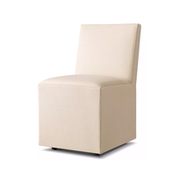 Chaise de salle à manger d'intérieur en promotion, chaise à jupe, chaise de qualité supérieure au design épuré pour table à manger, mobilier de maison, hôtel, avec structure en bois massif