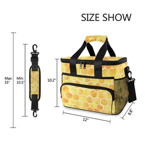 Large Capacity Portable Cooler Bag Durable Reusable Thermal Lunch Bag with Zipper Closure Waterproof Lunch Cooler Bag - Product Image 6