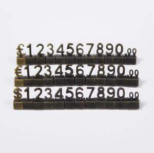 Etiquetas de Precio Metálicas en Forma de Cubo para Joyerí<span class=keywords><strong>a</strong></span>, Relojes y Ropa, en Dólares, <span class=keywords><strong>RMB</strong></span> y Euros, Placa de Precio Metálica 3D para Exhibición de Joyerí<span class=keywords><strong>a</strong></span> - Product Image 4