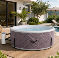 Piscine SPA gonflable en PVC à motif W, taille et couleur personnalisées, logo OEM ODM