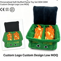 Peluche Mascotte Personnalisée Broderie Sur Mesure, Poupée en Peluche Douce, Boîte Flamme, Adorable Poupée Animale Souriante, Cadeau, Fabrication OEM