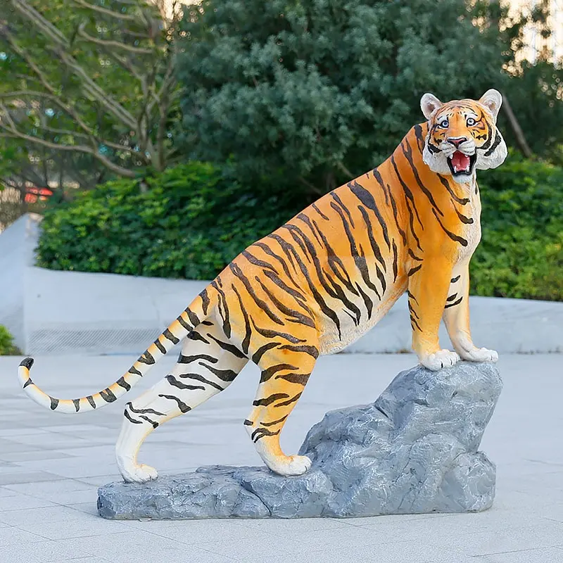 大きな家の装飾アクセサリー樹脂フィギュアクラフト動物馬像虎家の庭の庭の装飾