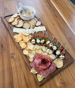 <span class=keywords><strong>Assiette</strong></span> de charcuterie en bois de <span class=keywords><strong>teck</strong></span> pour mariage planche à découper en bois extra large pour la cuisine bloc à découper bio naturel - Product Image 5