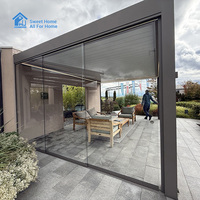 Pergola en aluminium Sweet Home, pergola bioclimatique motorisée, gazebo électrique, jardinage écologique, imperméable, coupe-vent, cour arrière