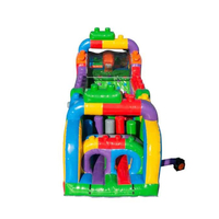 Château gonflable commercial d'extérieur, parcours d'obstacles, mur d'escalade, blocs de construction, taille et couleur personnalisables pour enfants