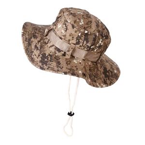 Breathable Camouflage <strong>Boonie</strong> Hat with Under Chin Rope Outdoor Jungle Hat with Eyelets for Summer Fishing Ski Cycling Daily Use - Product Image 4