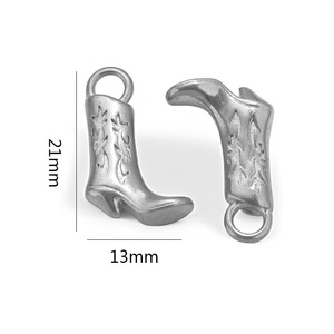 Amplia Variedad de Diseños de Dijes de Esmalte en Forma de Bota, Chapados en Oro PVD de 18K, de Acero Inoxidable para Pulseras y Collares |   Resistente al agua y sin decoloración - Product Image 6