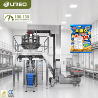 Machine d'emballage automatique de chips de pommes de terre, peseuse multi-têtes, ensacheuse verticale 100-130 sachets/min pour aliments soufflés