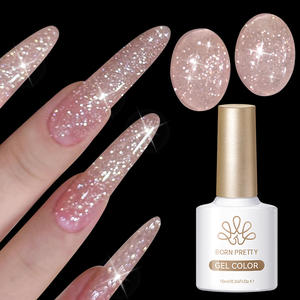 BORN PRETTY 10ml Vernis à ongles gel pailleté argenté rose scintillant, vernis à ongles semi-permanent réfléchissant brillant, vernis à ongles pour <span class=keywords><strong>manucure</strong></span> - Product Image 3