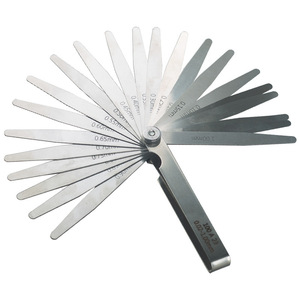 Calibrador de espesores combinado de latón de 75-300 mm para bricolaje, métrico y en pulgadas, de 0.01-1 mm, para inspección de holguras en rieles - Product Image 1