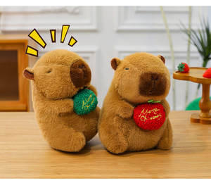 New 8-Inch Super Soft Cappibala Capybara Doll Bear Type PP Cotton Filling Claw Machine Plush Batch <b>Gift</b> Stuffed Animal Toys - Product Image 6