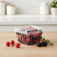 Verpakkingen voor fruit (bes, kers, tomaat, bosbes, framboos) op maat, 4.4oz, 6oz, 11oz, clamshell doosjes