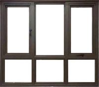 Ventanas Corredizas y Abatibles Modernas de Aluminio con Vidrio Templado, Diseño Vertical Antihuracanes para Casa