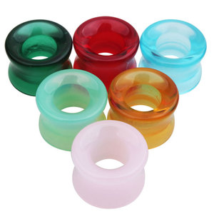 Orecchini a Tunnel in Vetro Grande per Piercing, Gioielli Trendy per Ragazzi e Donne, Fornitore all'Ingrosso - Product Image 3