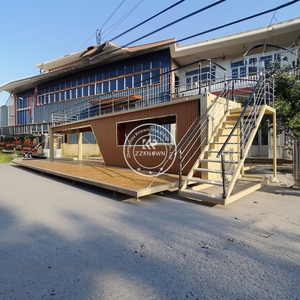 Edificio de Estructura de Acero Modificado para Restaurante o Cafetería 2025, Bar Prefabricado, Casa Contenedor de 20 pies y 40 pies - Product Image 1