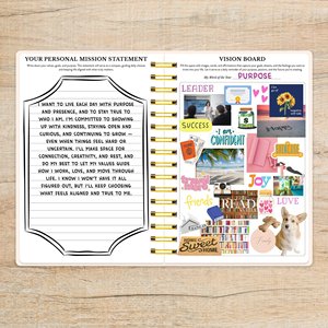 Golden Spiral Planner 2026 Floral Design A5 Size Daily Organizer <b>Calendar</b> Notebook - Product Image 4