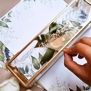 กล่องแก้วทองเหลืองทำด้วยมือสำหรับงานแต่งงานงานวันเกิดเทศกาลการ์ดเชิญสำหรับคัดลายมือการ์ดเชิญงานแต่งงาน - Product Image 3