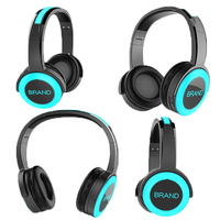 Headphone Silent Disco RF770 Terbaik dengan Waktu Kerja 10 Jam, Headset Nirkabel HiFi untuk Pesta Senyap