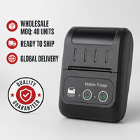 Imprimante thermique portable MP-58N 58 mm sans fil, sans encre, pour codes-barres, compatible Android et iOS, pour la maison et les entreprises